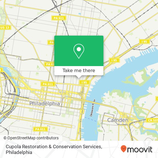 Mapa de Cupola Restoration & Conservation Services, 808 N 3rd St Philadelphia, PA 19123