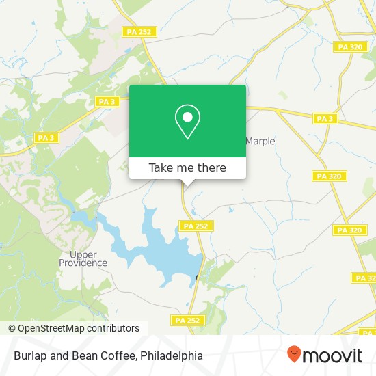 Mapa de Burlap and Bean Coffee, 901 Media Line Rd Media, PA 19063