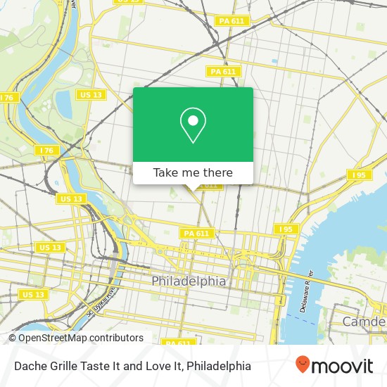Mapa de Dache Grille Taste It and Love It, 1533 Ridge Ave Philadelphia, PA 19130