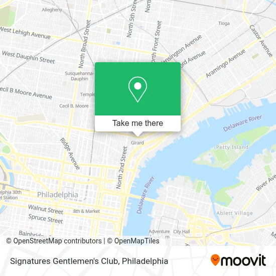 Signatures Gentlemen's Club map