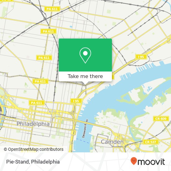 Mapa de Pie-Stand, 2 W Girard Ave Philadelphia, PA 19123