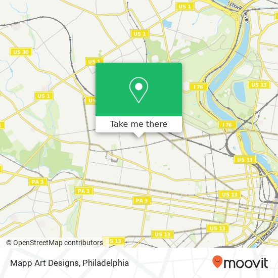 Mapa de Mapp Art Designs, 5314 Kershaw St Philadelphia, PA 19131