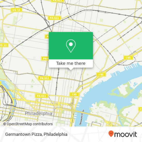 Germantown Pizza map