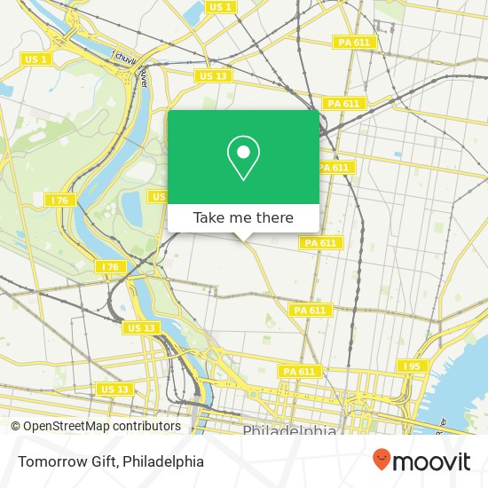 Mapa de Tomorrow Gift, 2246 Ridge Ave Philadelphia, PA 19121