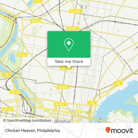 Mapa de Chicken Heaven, Philadelphia, PA 19122