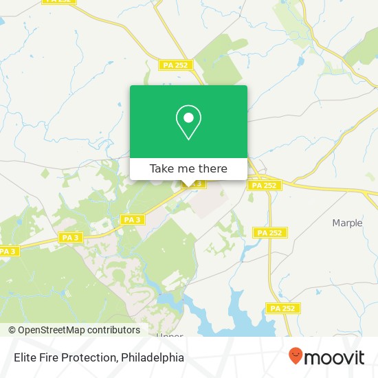 Mapa de Elite Fire Protection, 4020 West Chester Pike Newtown Square, PA 19073