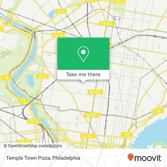 Temple Town Pizza, 2001 N Gratz St Philadelphia, PA 19121 map