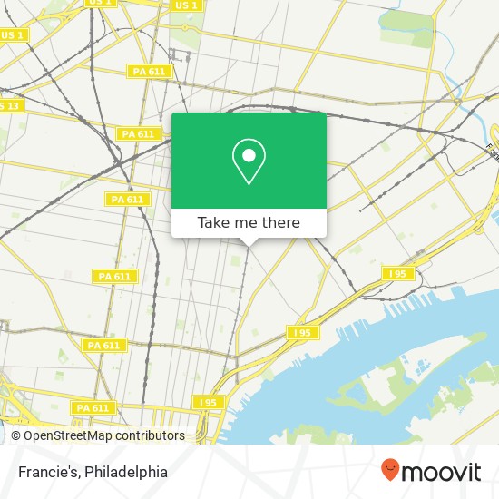 Mapa de Francie's, 2243 N Front St Philadelphia, PA 19133