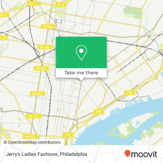 Mapa de Jerry's Ladies Fashions, 2341 N Front St Philadelphia, PA 19133