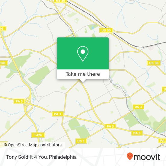 Mapa de Tony Sold It 4 You, 2227 Darby Rd Havertown, PA 19083