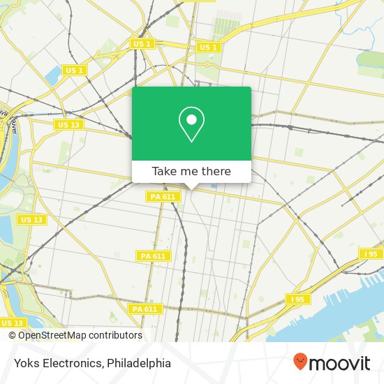 Mapa de Yoks Electronics, 2640 Germantown Ave Philadelphia, PA 19133