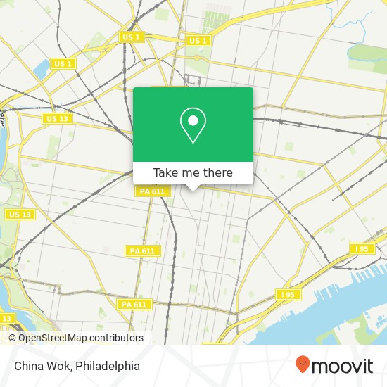 Mapa de China Wok, 773 W Huntingdon St Philadelphia, PA 19133