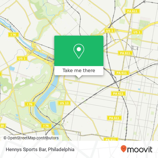 Hennys Sports Bar map