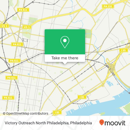 Mapa de Victory Outreach North Philadelphia