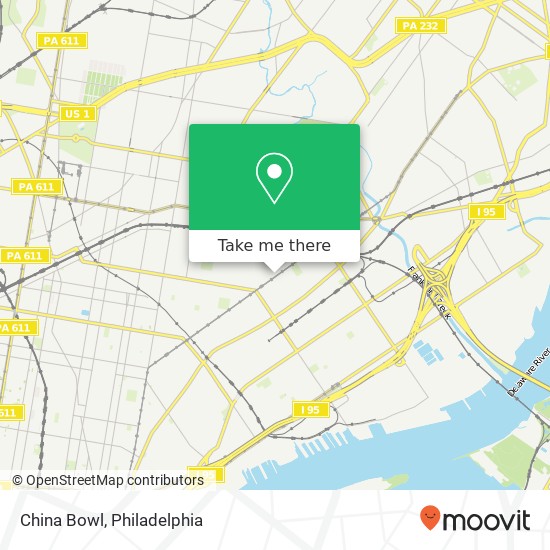 Mapa de China Bowl, 3330 Kensington Ave Philadelphia, PA 19134