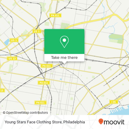 Young Stars Face Clothing Store, 3311 N 6th St Philadelphia, PA 19140 map