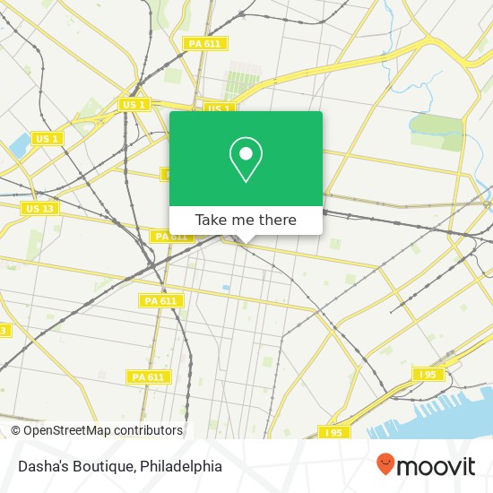 Mapa de Dasha's Boutique, 508 W Allegheny Ave Philadelphia, PA 19133