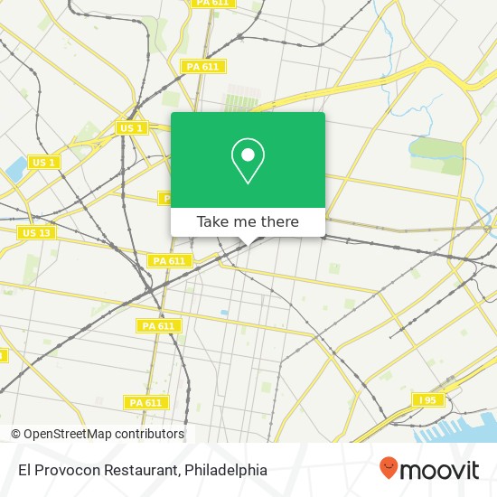 Mapa de El Provocon Restaurant, 3400 N 5th St Philadelphia, PA 19140