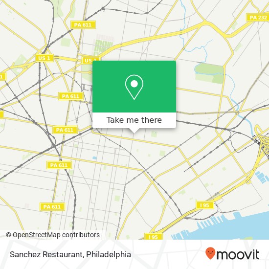 Mapa de Sanchez Restaurant, 3261 N Front St Philadelphia, PA 19140