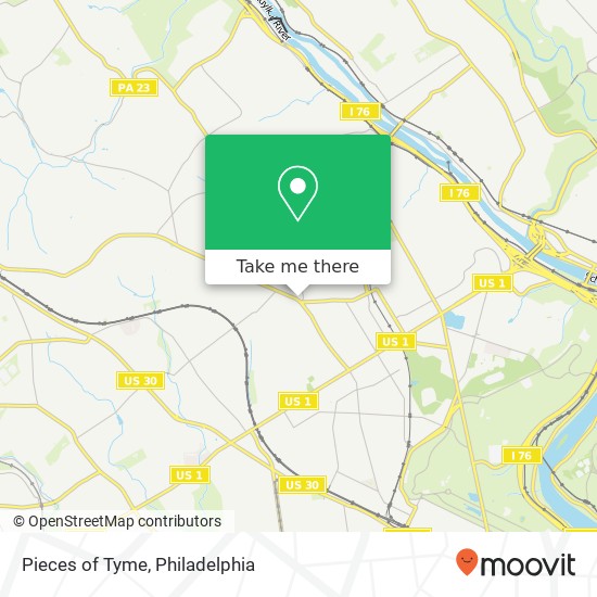 Mapa de Pieces of Tyme, 323 Montgomery Ave Merion Station, PA 19066