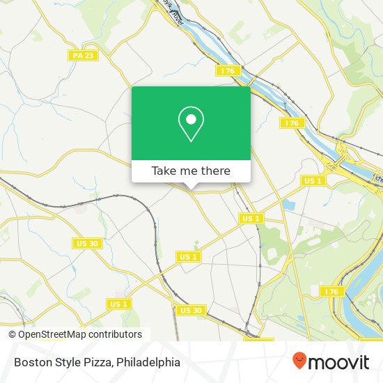 Mapa de Boston Style Pizza