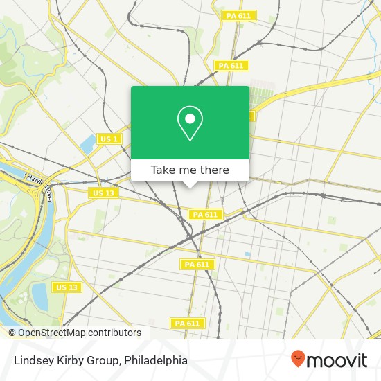 Mapa de Lindsey Kirby Group, 3429 N 17th St Philadelphia, PA 19140