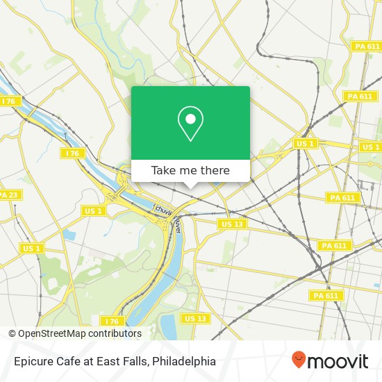 Epicure Cafe at East Falls, 3401 Conrad St Philadelphia, PA 19129 map