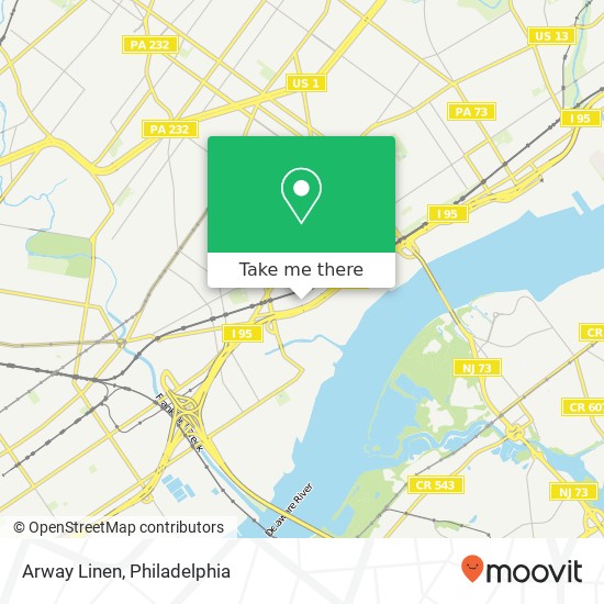 Mapa de Arway Linen, 2251 Fraley St Philadelphia, PA 19137