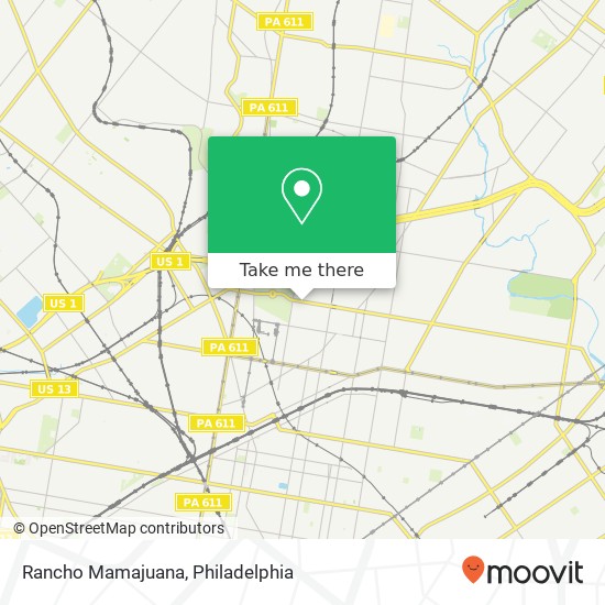 Mapa de Rancho Mamajuana, 4164 N Franklin St Philadelphia, PA 19140