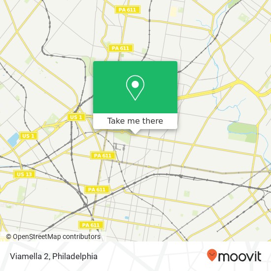 Mapa de Viamella 2, 4164 N Franklin St Philadelphia, PA 19140