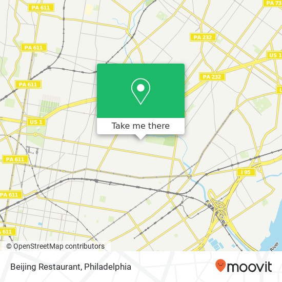 Mapa de Beijing Restaurant, 909 E Cayuga St Philadelphia, PA 19124