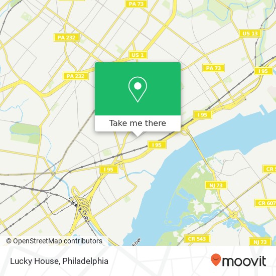 Mapa de Lucky House, 5543 Torresdale Ave Philadelphia, PA 19124