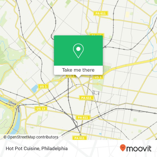 Mapa de Hot Pot Cuisine, 4234 Germantown Ave Philadelphia, PA 19140