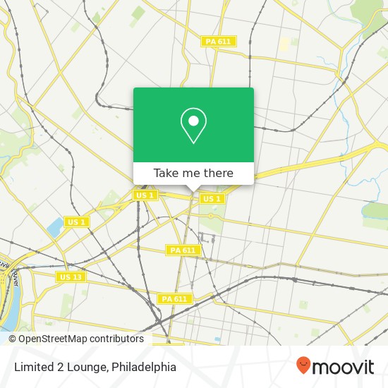 Mapa de Limited 2 Lounge, 4415 N Broad St Philadelphia, PA 19140