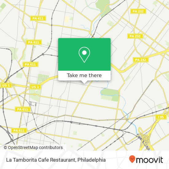 Mapa de La Tamborita Cafe Restaurant, 459 E Wyoming Ave Philadelphia, PA 19120