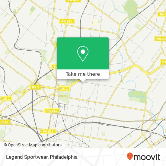 Legend Sportwear, 4649 N 5th St Philadelphia, PA 19140 map