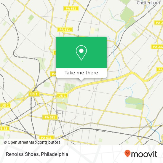 Mapa de Renoiss Shoes, 4925 N 5th St Philadelphia, PA 19120