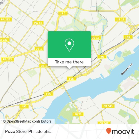 Mapa de Pizza Store, 6905 Torresdale Ave Philadelphia, PA 19135