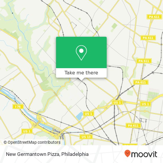 New Germantown Pizza map