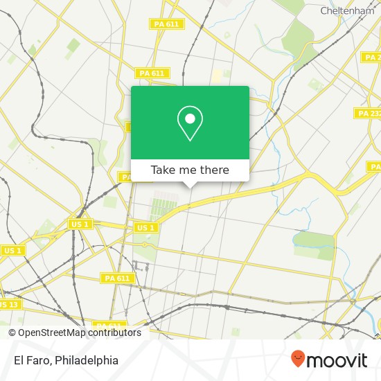 Mapa de El Faro, 4934 N 5th St Philadelphia, PA 19120