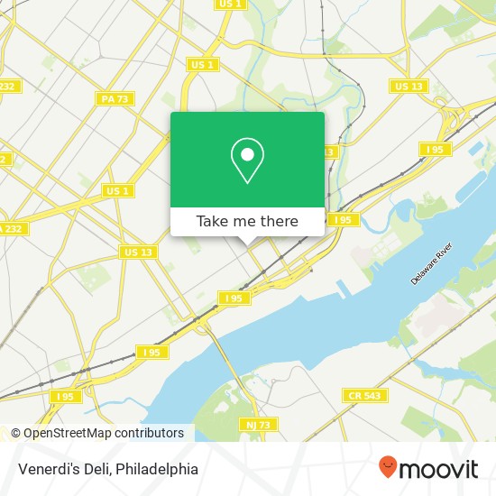 Mapa de Venerdi's Deli, 4633 Princeton Ave Philadelphia, PA 19135