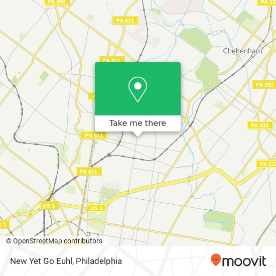 Mapa de New Yet Go Euhl, 441 W Chew Ave Philadelphia, PA 19120