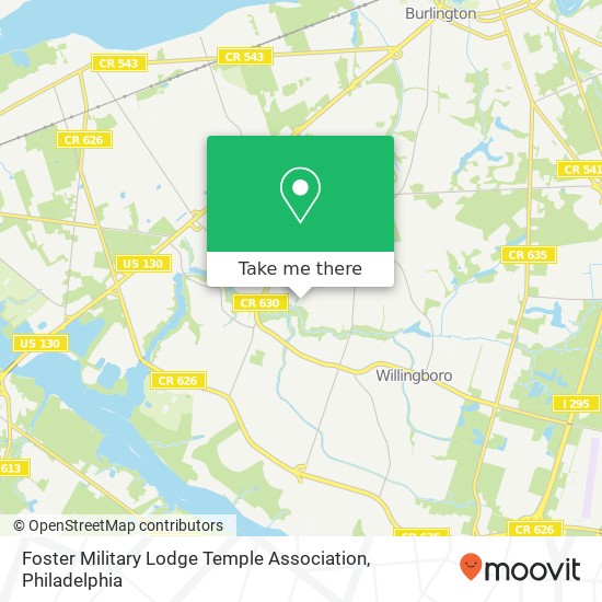 Foster Military Lodge Temple Association map