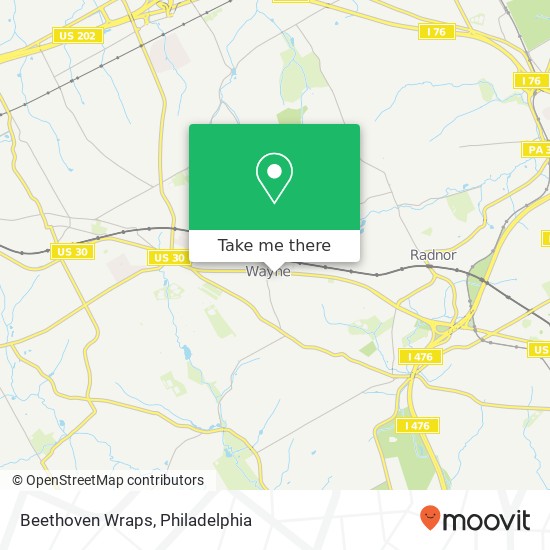 Beethoven Wraps, 126 E Lancaster Ave Wayne, PA 19087 map