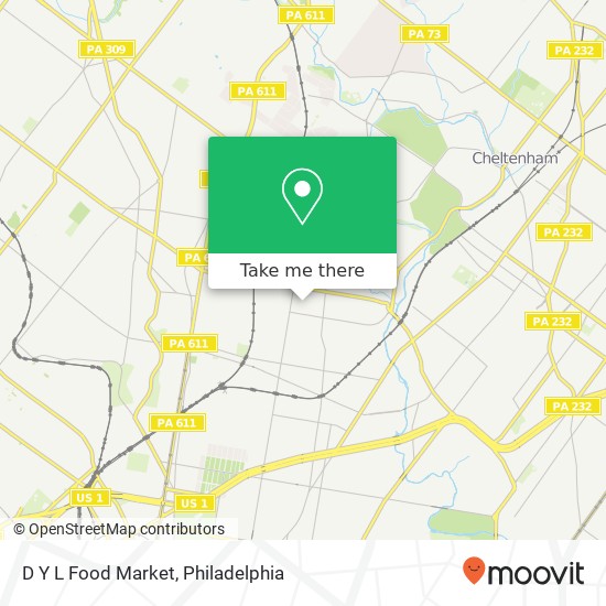 Mapa de D Y L Food Market, 400 W Spencer St Philadelphia, PA 19120