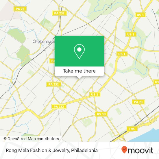 Mapa de Rong Mela Fashion & Jewelry, 6731 Castor Ave Philadelphia, PA 19149