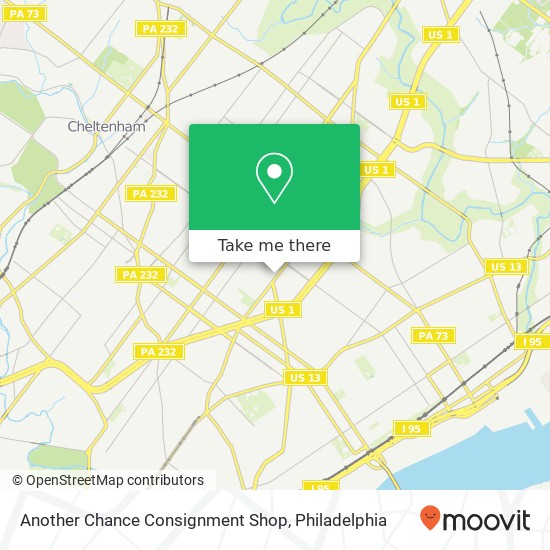 Mapa de Another Chance Consignment Shop, 6830 Bustleton Ave Philadelphia, PA 19149