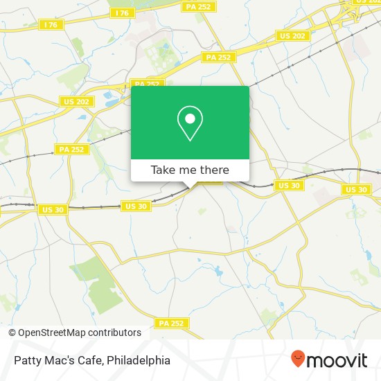Mapa de Patty Mac's Cafe, 814 Lancaster Ave Berwyn, PA 19312