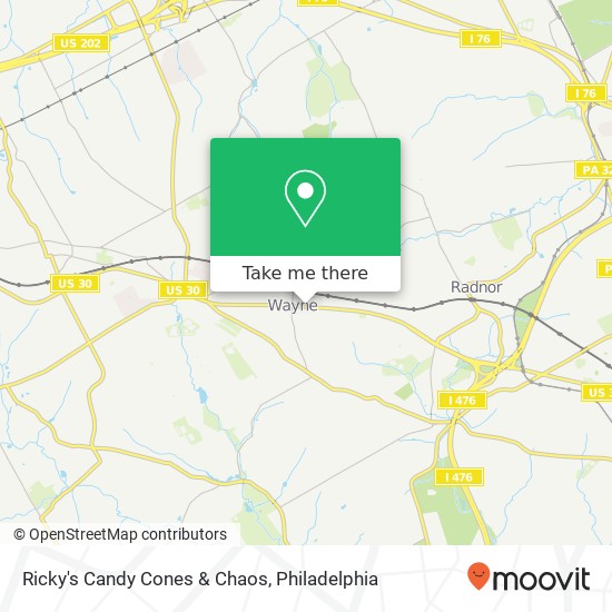 Ricky's Candy Cones & Chaos, 155 E Lancaster Ave Wayne, PA 19087 map