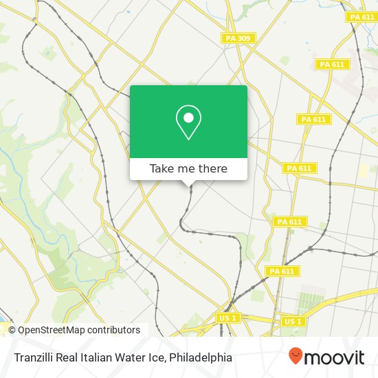 Mapa de Tranzilli Real Italian Water Ice, 5901 Belfield Ave Philadelphia, PA 19144